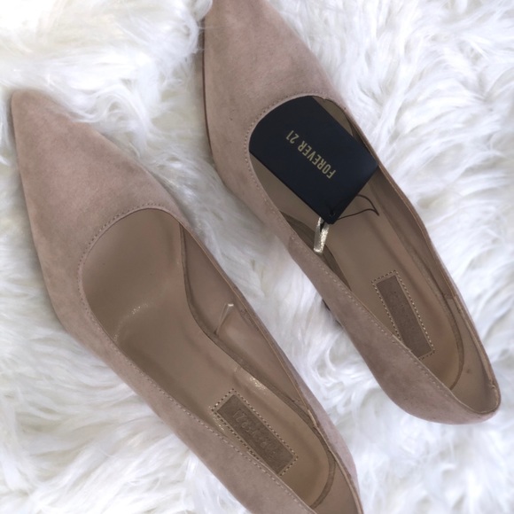 Forever 21 Shoes - NWT Suede Beige Women’s Heels